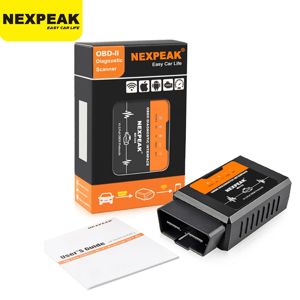 Автомобильный диагностический сканер NEXPEAK NX103 ELM327 V1.5 WIFI OBD2 Pic18f25k80 Obd2