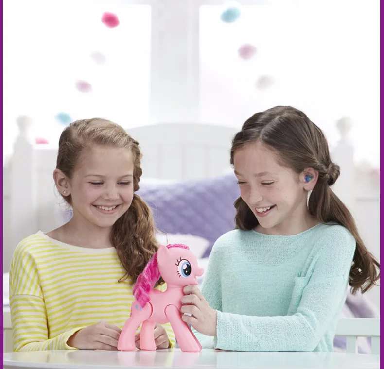 

Hasbro My Little New Products Happy Pinkie Pie Pony Children Sensing Emission Mobile Play House Toys E5106