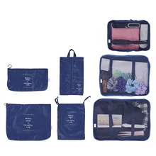 7 шт. дорожная сумка для хранения, набор для одежды, аккуратный органайзер для гардероба, чехол для костюма, сумка для путешествий, сумка-Органайзер, чехол для обуви, упаковка, кубическая сумка