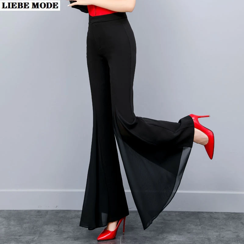 flare leg trousers