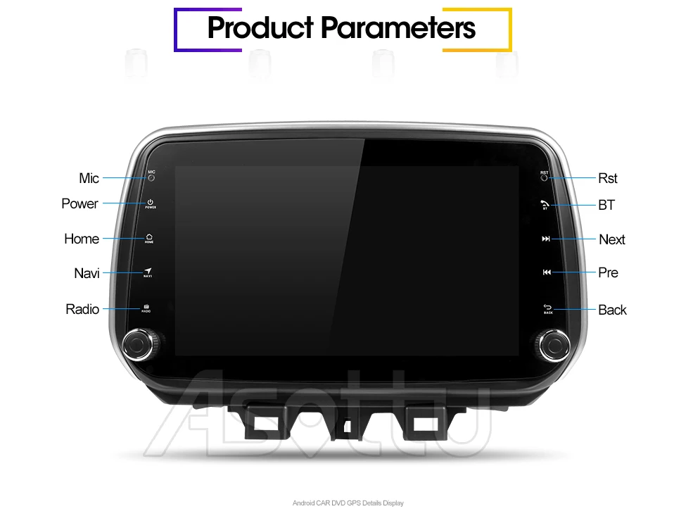 Flash Deal Asottu PX30 android 9.0 car dvd gps player for hyundai Tucson ix35 2018 car dvd gps navigation raido video  player  car stereo 17