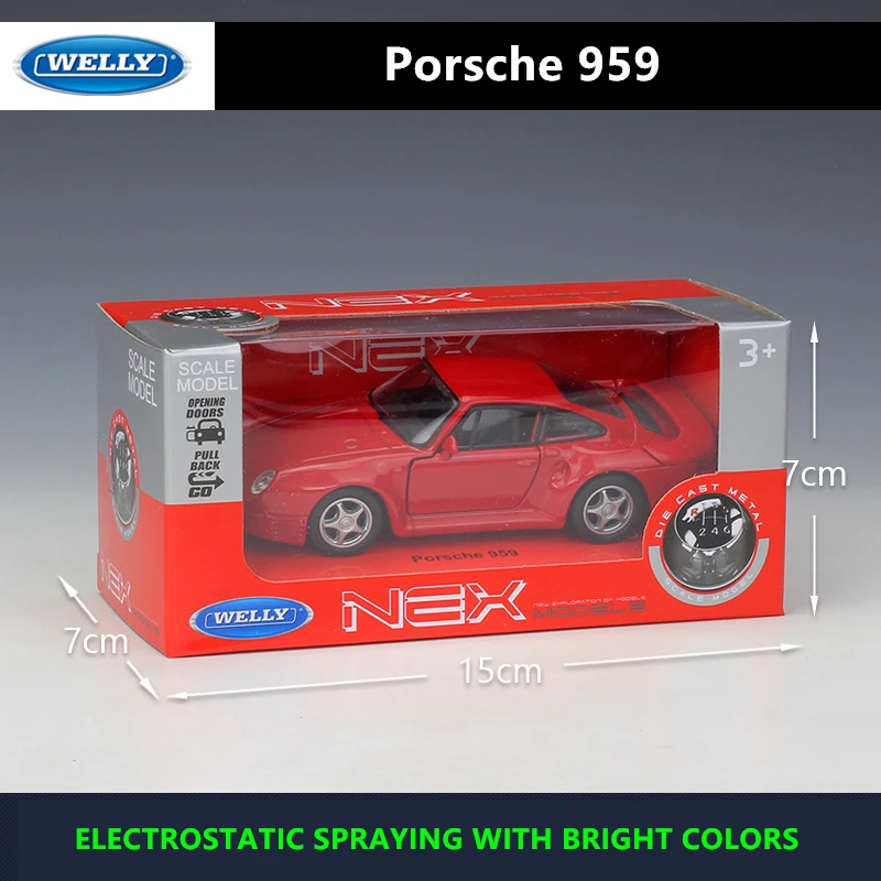 WELLY 1:36 Porsche 959 спортивный автомобиль сплав модель автомобиля машина для