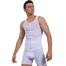 Мужская похудения Body Shaper плотно облегающие жилет майка, топ майки для Вес потери