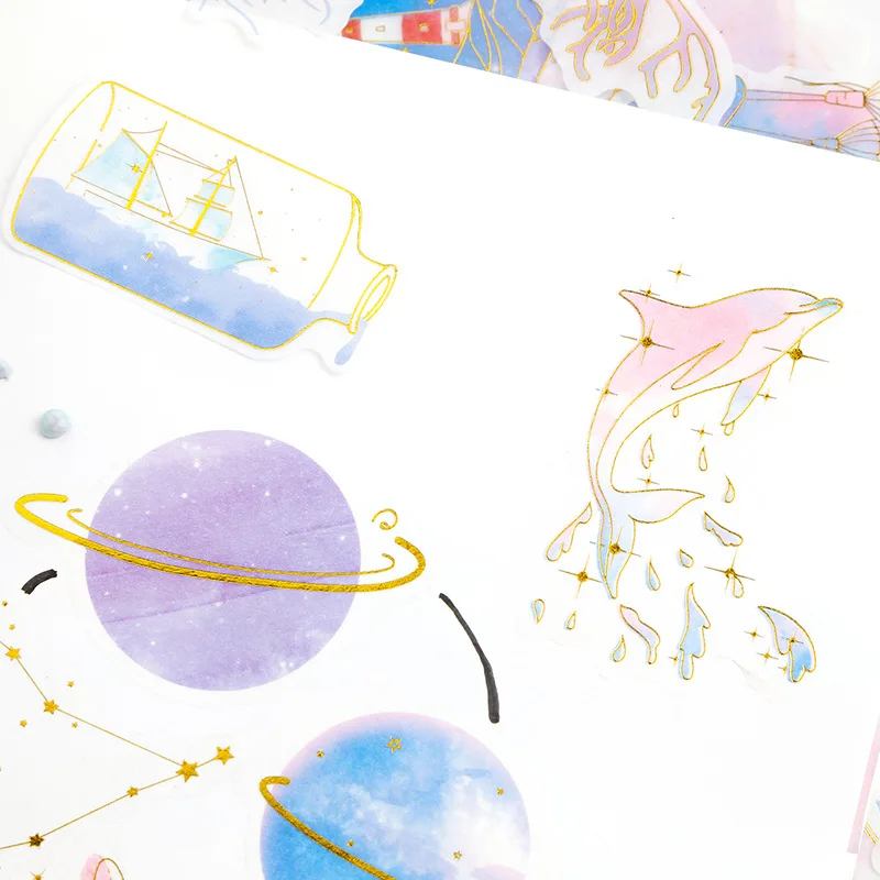 60 pcs/pack Dream Whale Decorative Sticker Set Diary Album Label Sticker DIY Scrapbooking Stationery Stickers Escolar