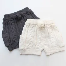 Сезон осень-зима; детская одежда в Корейском стиле для девочек; классические универсальные трикотажные брюки с декоративным узором и карманами; маленькие пушистые брюки