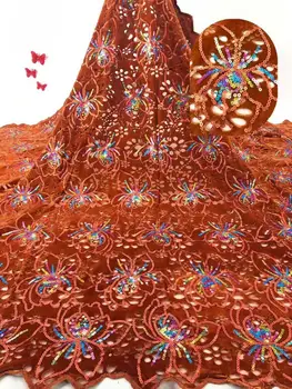 

best quality yaking-9.8524 embroidered African Tulle Lace Fabric African French Lace Fabric with embroidery