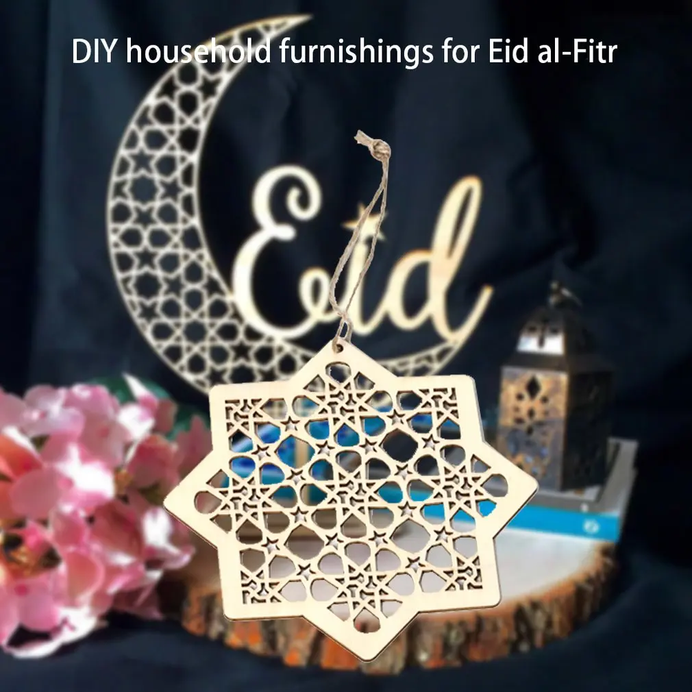 Ислам ИД украшения для Рамадана деревянный ИД Мубарак DIY Подвески-безделушки украшения мебели