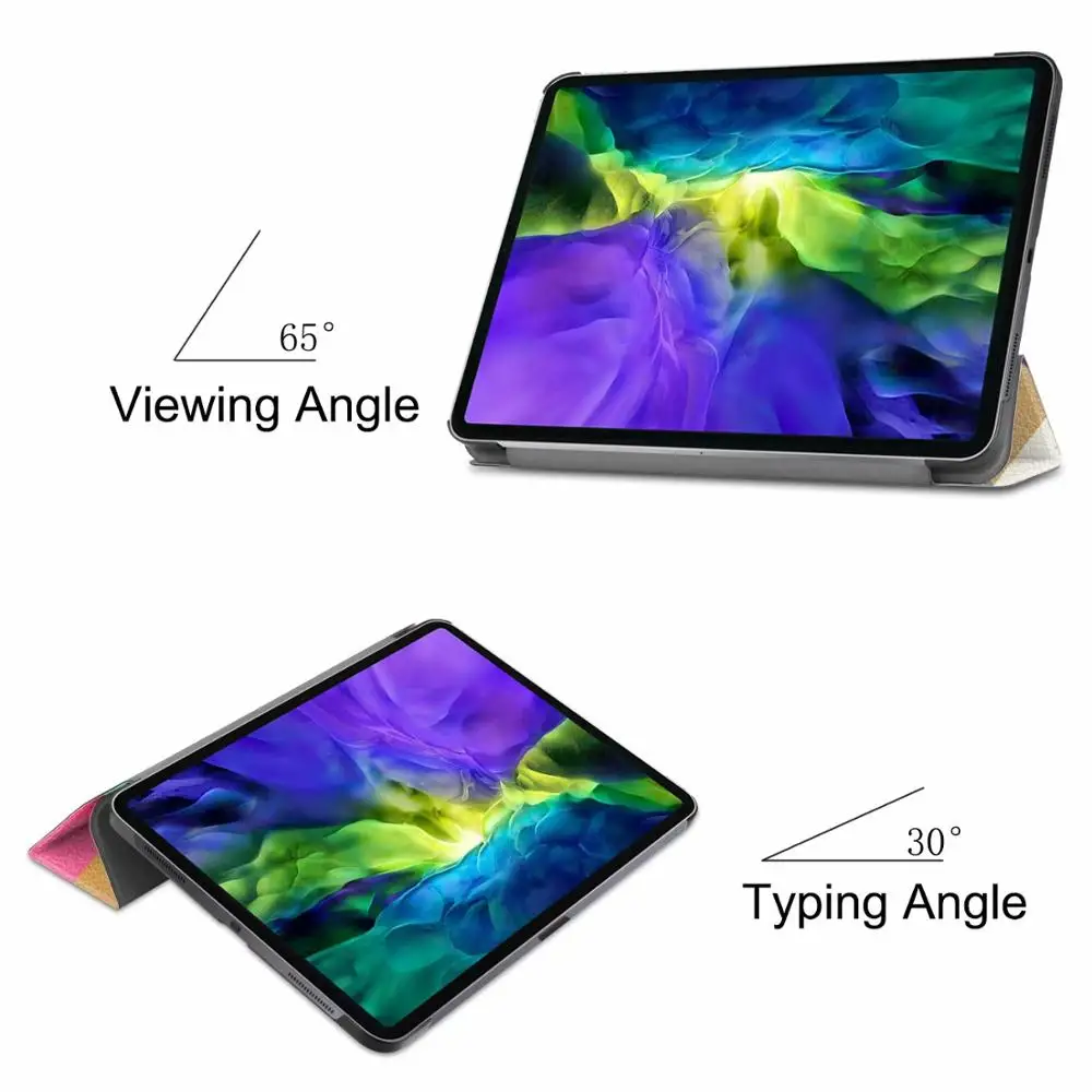 Чехол для iPad Pro 11 2020 умный чехол с принтом держателем карандашей автоматический