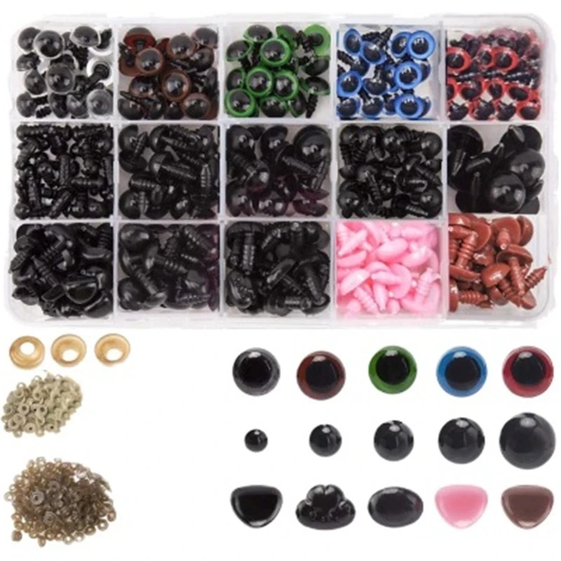 Screw Combination Color Gather Plastic Craft Safety Eye for Bear Soft Toy Animal Doll Amigurumi DIY Accessorie for Toy Gift