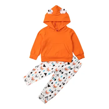 

Toddler Baby Girl Clothes Boy 2PCS Cute Fox Hoodies Sweatshirts Tops + Pants Casual Outfit 1-5Years