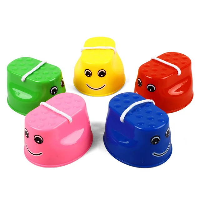 1Pair Smile Jumping Stilts Plastic Balance Training Equipment Coordination Game Jumping Feet Stilts Sports Toys for Children 2