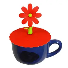 Супер милый бантик форма чистая санитарная Подсолнух кружева пыли многоразовые силиконовые крышки чашки DIY сплайсинга теплоизоляционная крышка