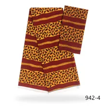 2+ 4 ярдов атласный шелк с шифоновой тканью мягкая африканская ткань для платья Анкара ткань Африканский узор «Кенте» восковые принты шелк 942