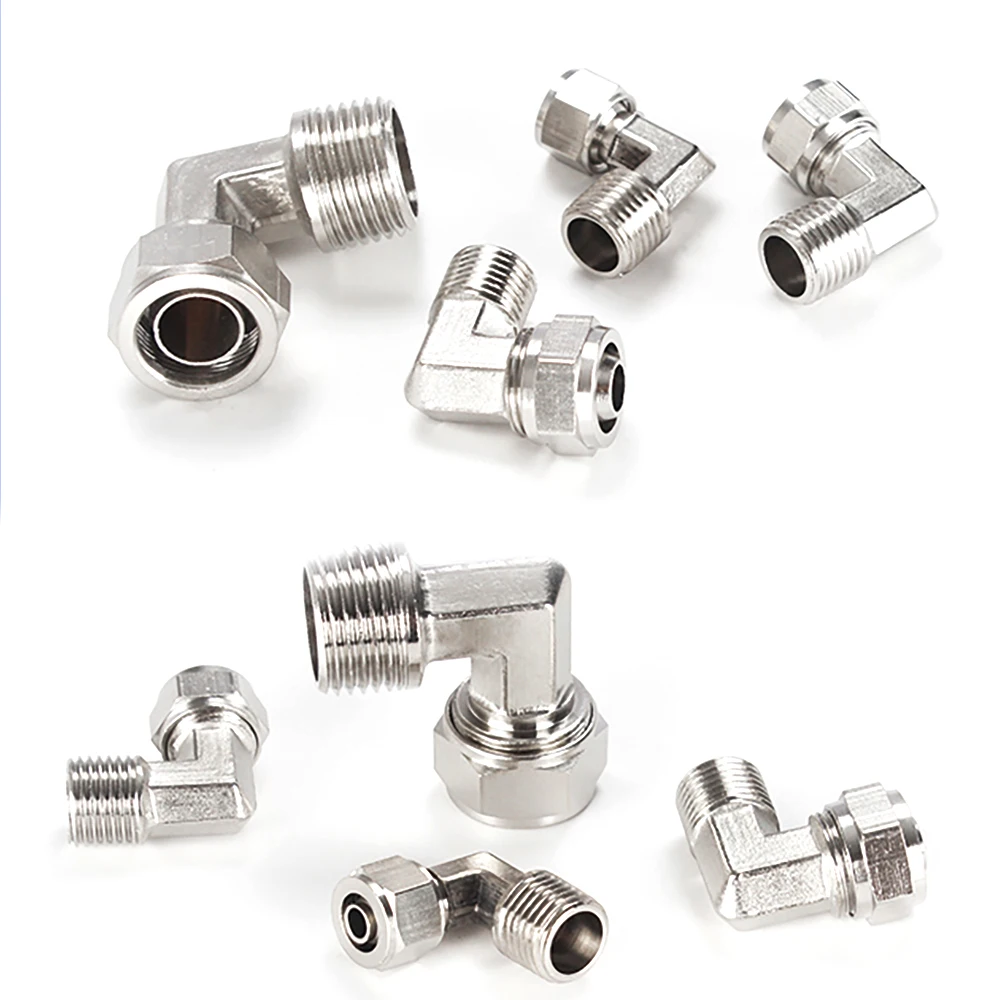 

Pneumatic Fittings OD 6/8/10/12mm Hose Tube 1/8" 1/4" 3/8" 1/2" Male Thread Pneumatic Fast Twist Fittings Elbow Quick Connector