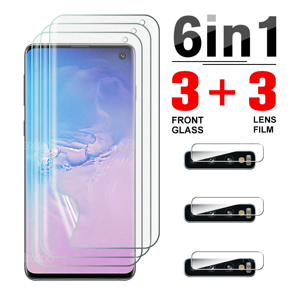 Гидрогелевая пленка 6 в 1 полное покрытие Защита для Samsung Galaxy S10 S10E S9 S8 Lite Plus защита