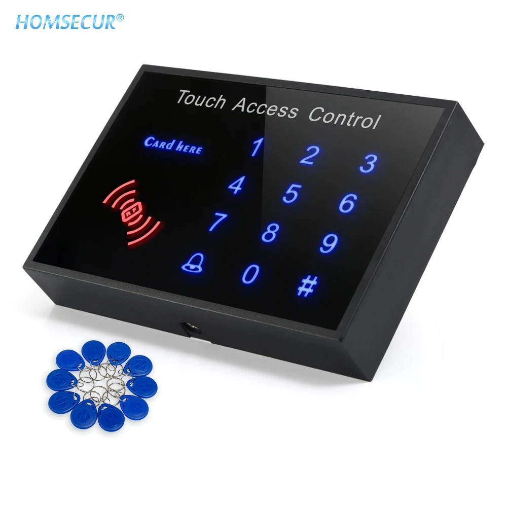 HOMSECUR однодверная клавиатура и RFID ID кард ридер контроль доступа + 10 карт