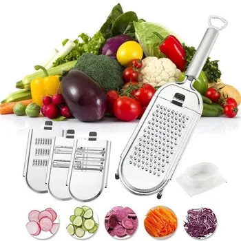 

5 in 1 Multi-Purpose Vegetable Slicer Stainless Steel Vegetable Slicer Tomato Cutter Metal Meat Kitchen Accessories Gadgets