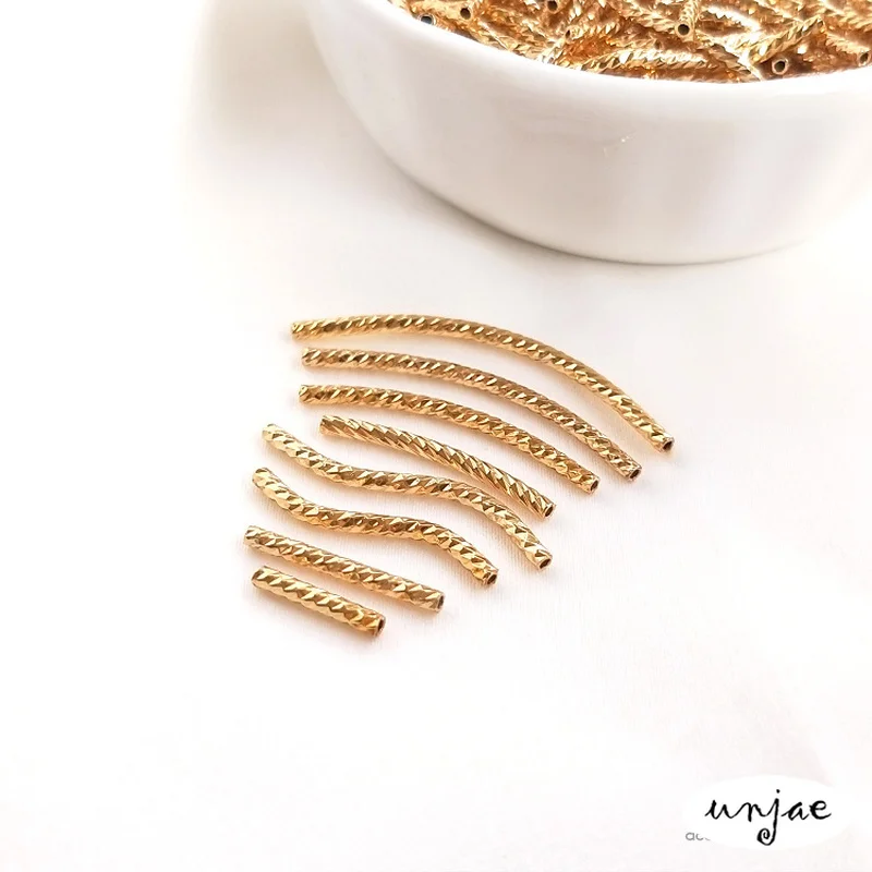 Custom color 14K gold clad faceted thread elbow straight pipe s hand DIY jewelry accessories necklace bracelet material | Украшения и