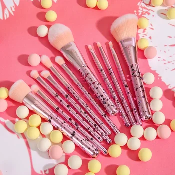 

11Pcs Makeup Brush Kit Foundation Loose Powder Brush Eyeshadow Brush Lip Brush Blush Soft Cosmetic Tool