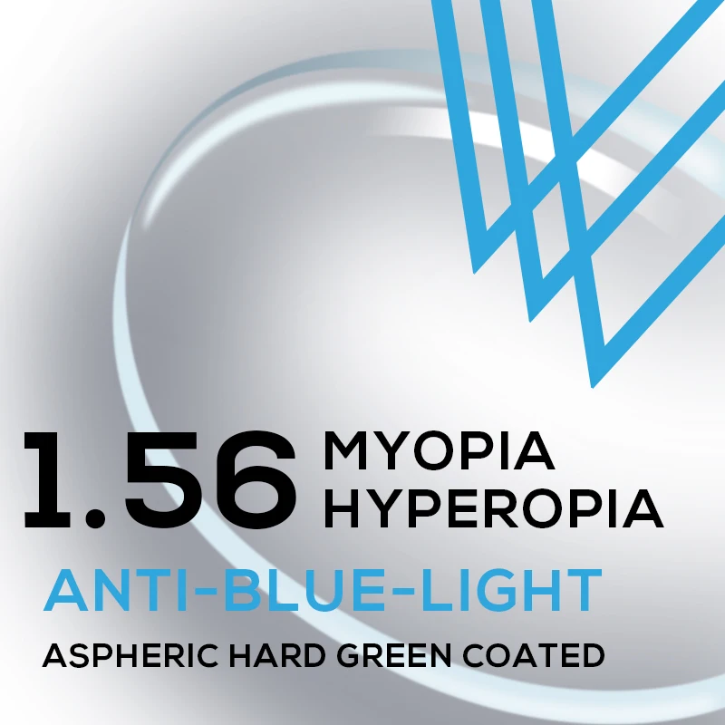 1.56 1.61 1.67 (+10.00~-10.00) Anti Blue Light Prescription CR-39 Resin Aspheric Glasses Lenses Myopia Hyperopia Presbyopia Lens