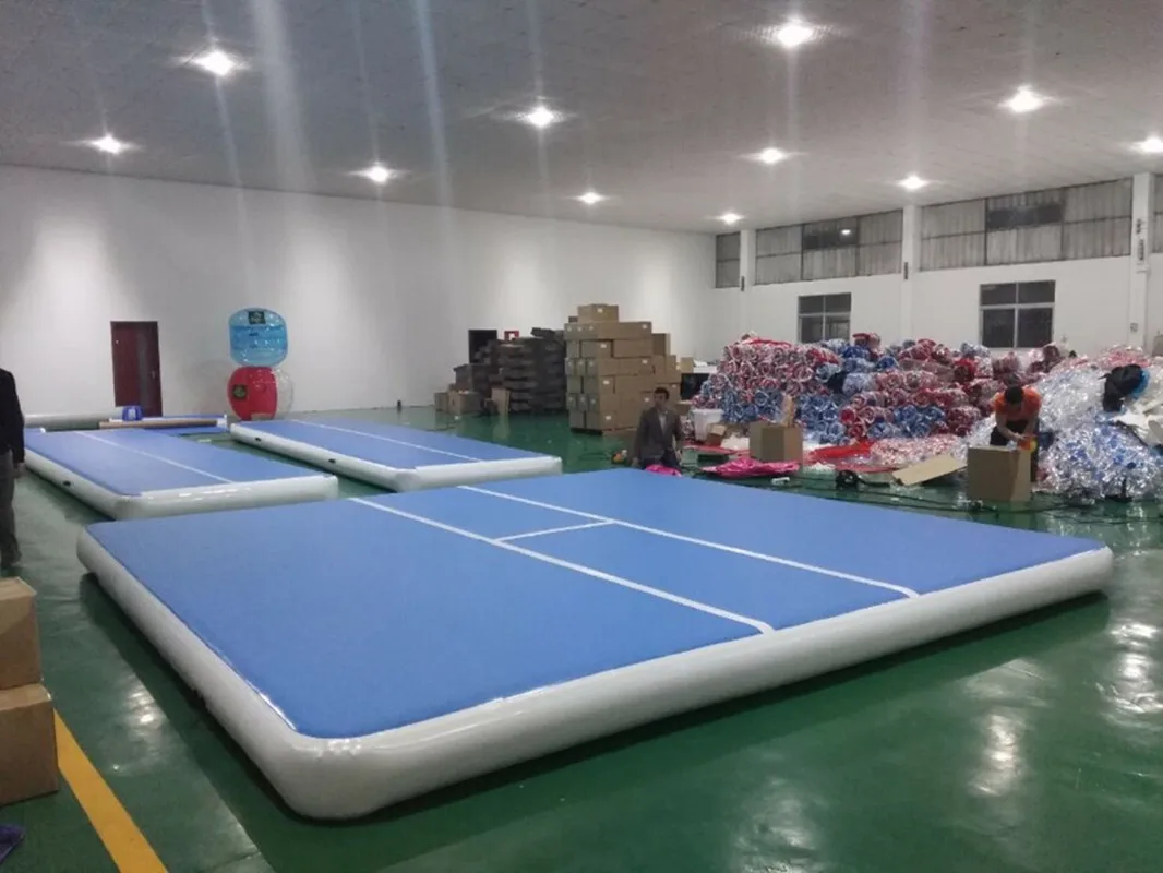 8x4x0.2m Air Mat Tumble Track Gymnastics Tumbling Mat Inflatable Gym Mats with Electric Air Pump