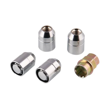 

M12X1.5 Wheel Lock Lug Nut Chrome Locking Nuts 4 Pcs 1 Set