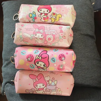 

Melody Style Fashion Anime Cosmetics Bags PU Zipper School Pencil Case Storage Pen Bag Pouch Stationery Unisex Gifts New