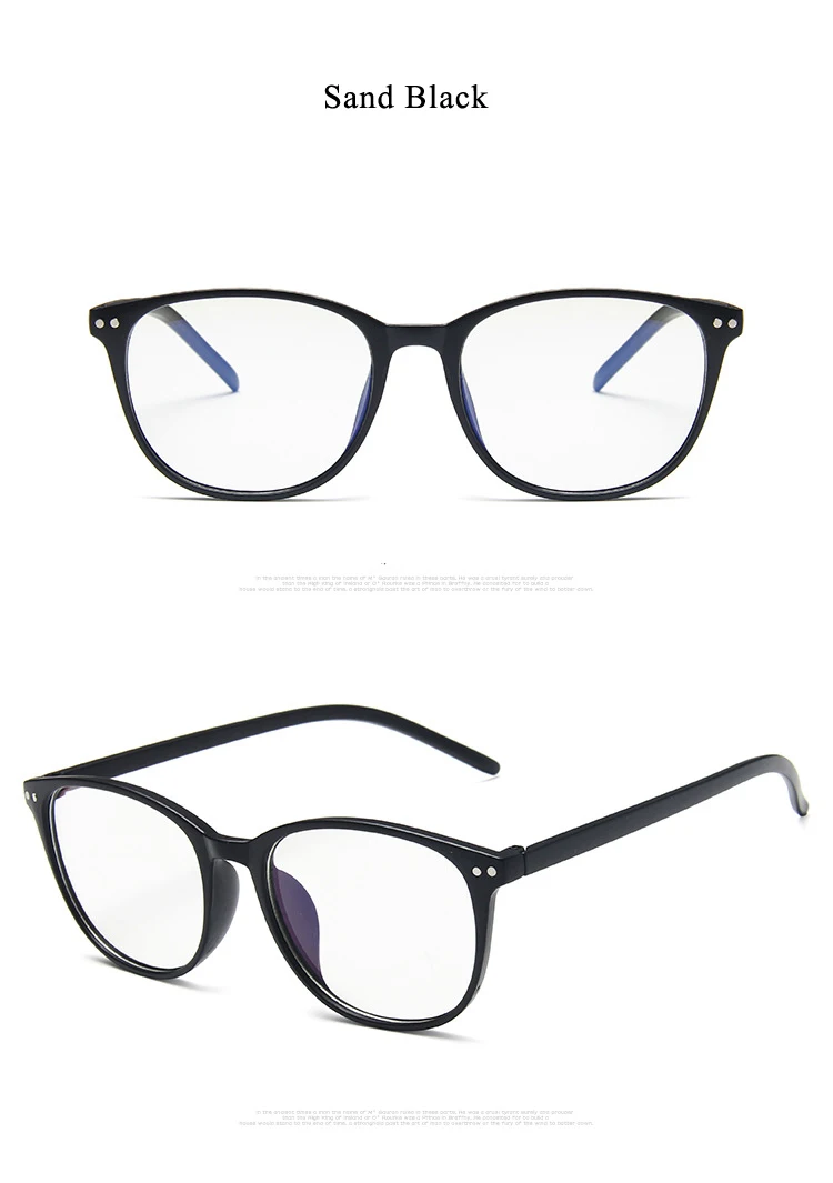 Longkeperer Новая модная рамка для очков женские винтажные прозрачные оптические очки для чтения игровые очки - Цвет оправы: Sand Black
