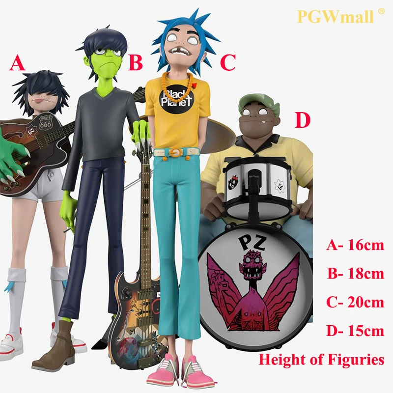 PROD 1005002619844343 Gorillaz Collectible Figures Famous Music Team
Resin Figure Ornaments Figurines Home Decoration Accessories for Living
Room