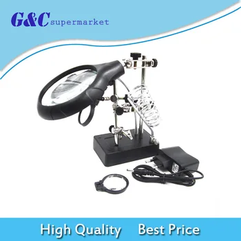 

AC/DC Interchangeable Lamp-Style Magnifier Magnifying Loupe MG16129-C Stand diy electronics