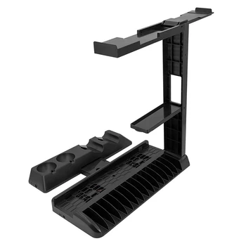 

Charging Station Vertical Stand for PSVR Headset Storage Holder Cooling Fan Cooler for PS Slim/Pro Move Controller Charger Dock