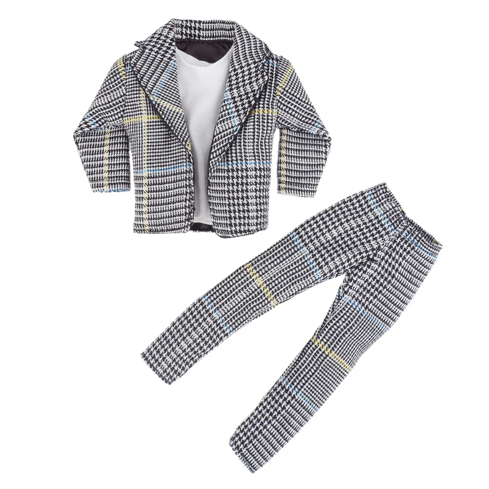 1set-Ken-Doll-Cloth-Boyfriend-Ken-Wedding-Suit-Black-Gray-Strap-Coat-Jacket-Trousers-T-shirt (2)