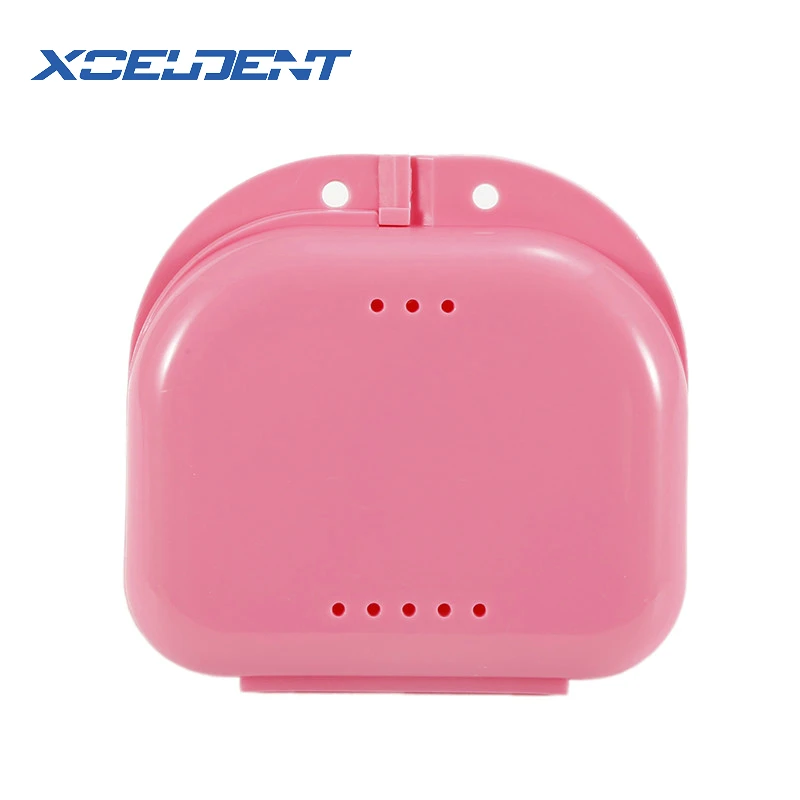 Pink 1 шт. коробка для хранения ложных зубов чехол зубной фиксатор подтяжки рот защита протез отверстие для воздуха чехол для хранения коробка стоматологический инструмент - Цвет: Pink
