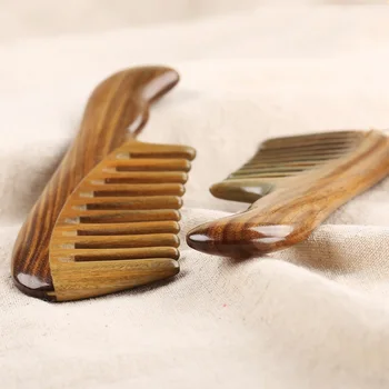 

Natural Sandalwood Comb Beard Comb-Wooden Wide Tooth Comb, Suitable for Curly Tangled Sandalwood Combs