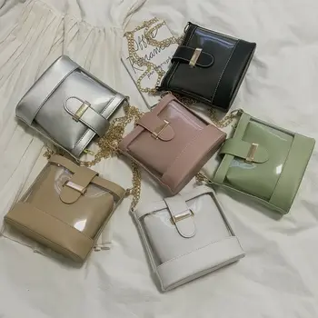 

Fashion transparent Pvc women's shoulder bag portable jelly handbag casual travel Messenger bag