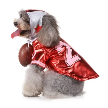 

11Pet Jersey with Hat Dog Cheering Clothing for Ball Game Matches Costume Set
