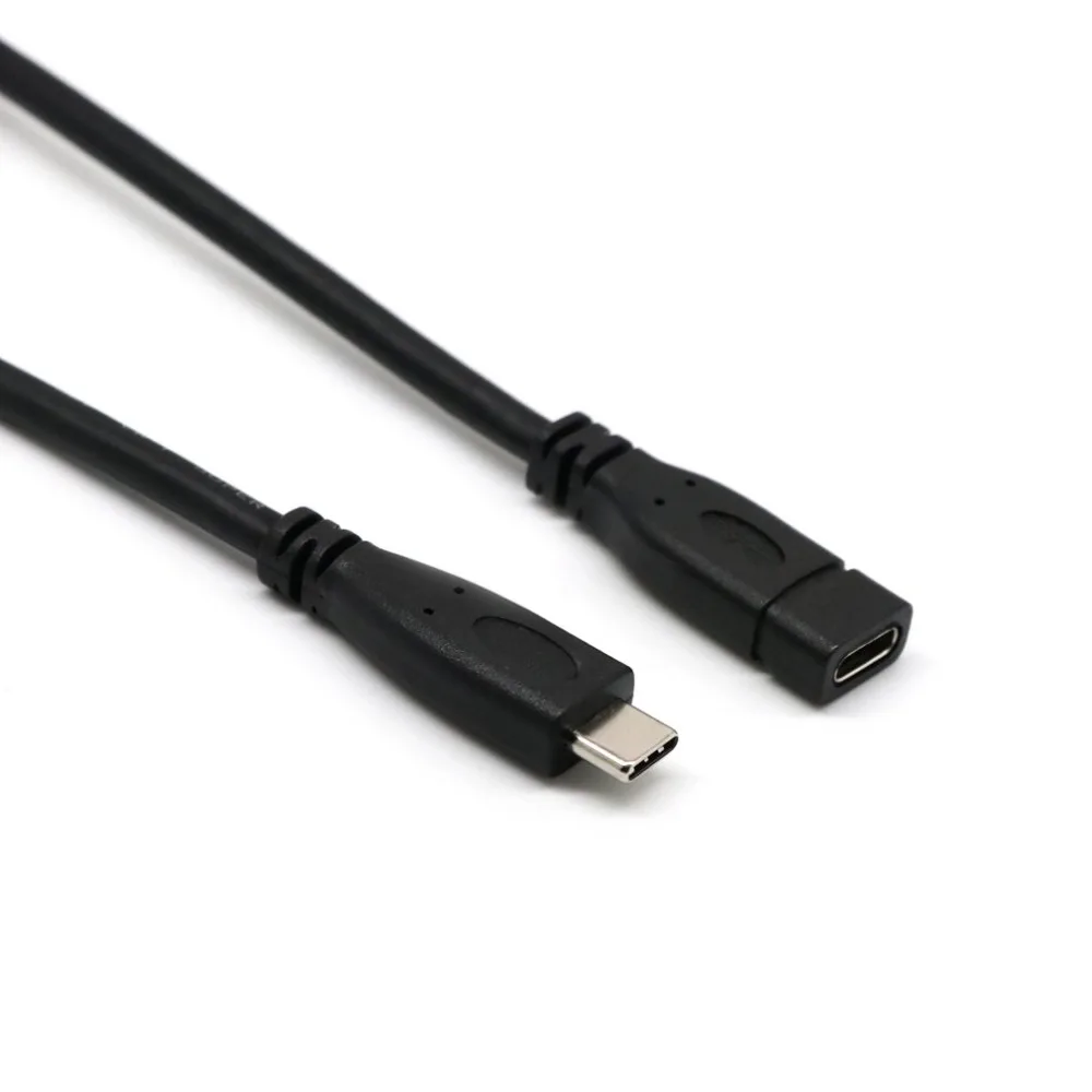 Высокое качество type C USB 3,1 Мужской к USB-C Женский удлинитель для передачи данных 0,3 м