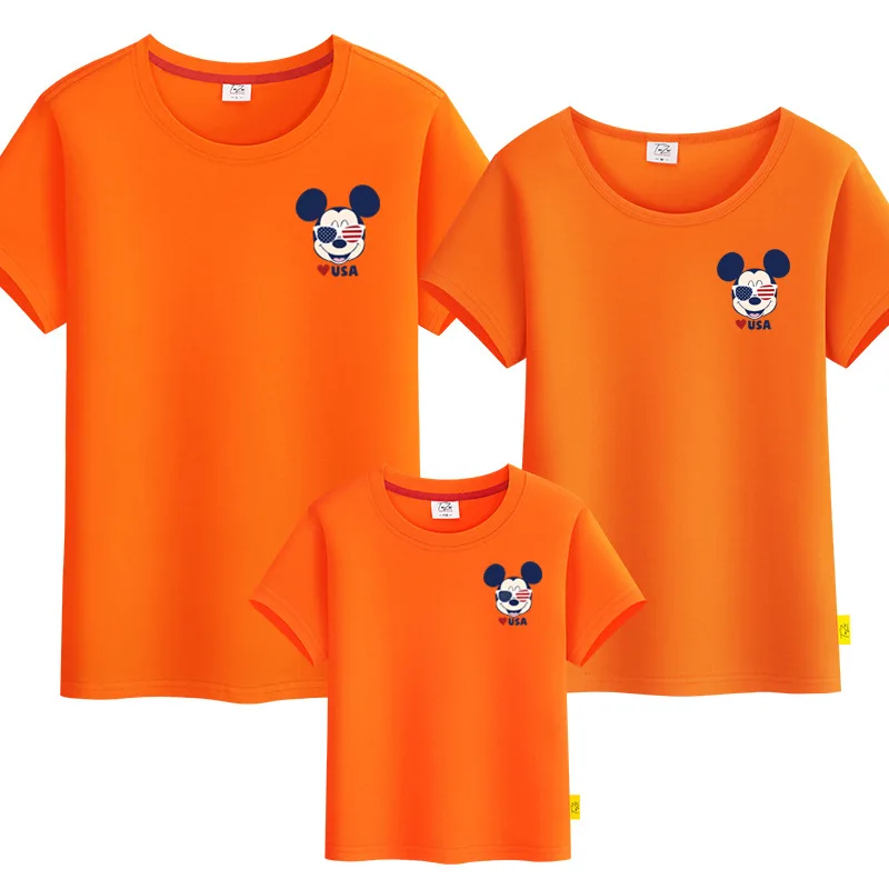 Jargazol Mom and Daughter Matching Clothes Summer Mickey T Shirt Couple Matching Outfits Vacation Tops Dad Son Family Look