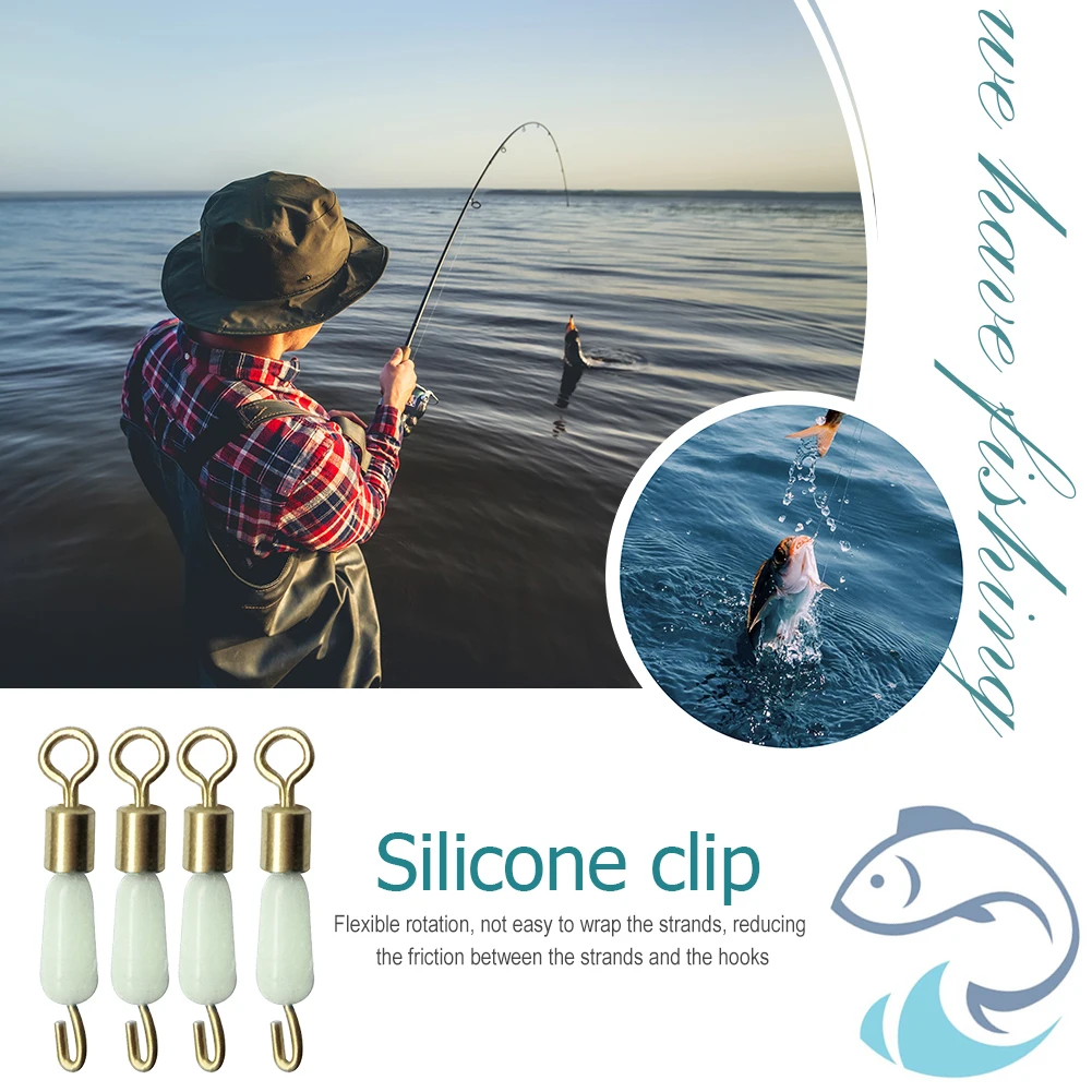 Fishing Tools Fishing Accessories Fishing Tool Fishing Line Connectors Fishing Swivels Fishing Tackle Ball Bearing Swivel Solid Rings Fishing Connector Ocean Boat Fishing Hooks Quick Fast Link Connector 30PCS/Lot