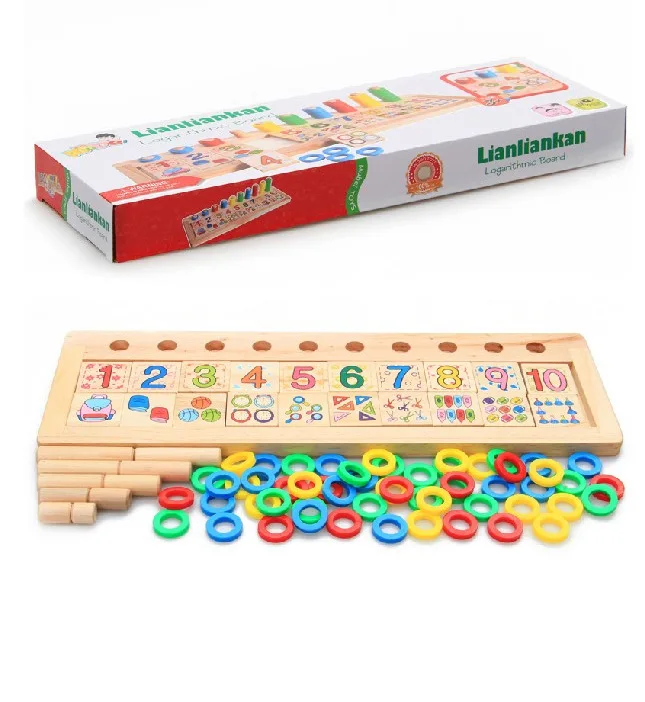 

Montessori Mathematics Linkgame Numbers Board CHILDREN'S Toy Parent And Child Early Education Rainbow Ring Educational Baby CHIL