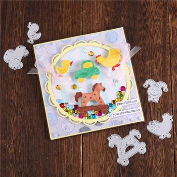 

Kokorosa Baby Metal Cutting Dies Truck Trojan Dies Scrapbooking Album Card Making Embossing Stencil Craft Decor Duck Diecuts