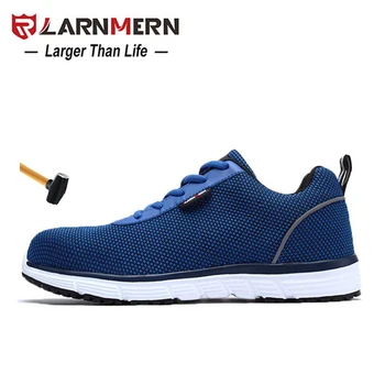 

LARNMERN Men Steel Toe Safety Shoes For Men Lightweight Breathable Work Shoes Men's Security Footwear Protective Sneaker