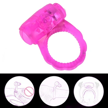 1PC Vibrator Ring Massage Stick Masturbation Lasting Delay Cocking Stimulate Utensils Massage Clitoris Anal Vibration For Men 3