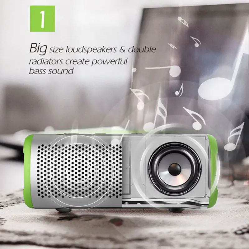 Открытый беспроводной Bluetooth водонепроницаемый динамик перезаряжаемый фонарик Ipx-4 портативный динамик фонарик Функция Поддержка рук