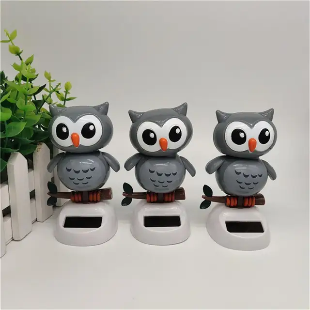 Owl Doll Solar Dancer Innovative Swing Owl Shaking Head Doll Cartoon Decoration Children's Toys For Children 1