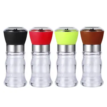 

Salt Pepper Mill Grinder Grinding Bottles Pepper Grinders Shaker Spice Container Seasoning Condiment Jar Holder Kitchen Gadget