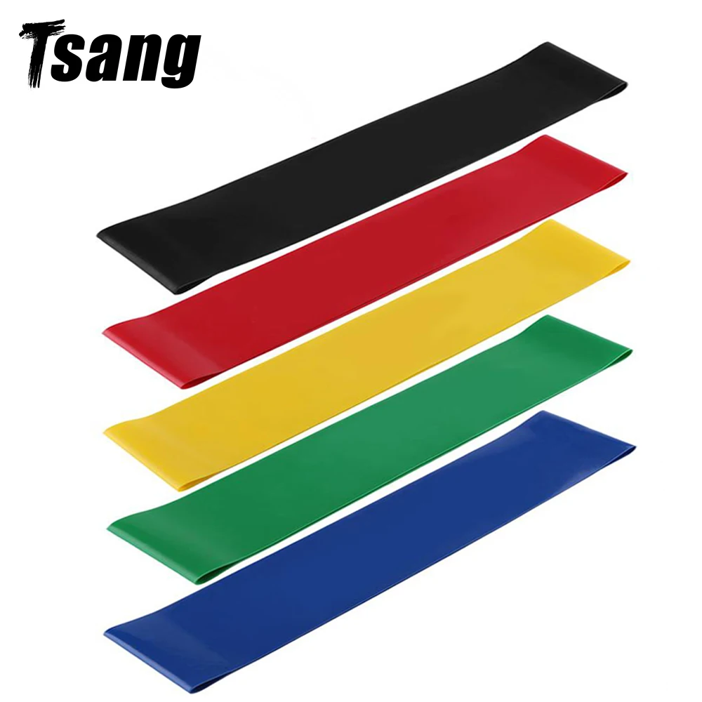 

Tsang 5 Colors Yoga Resistance Bands Fitness Equipment Stretching Rubber Loop Workout Bands Gym Body Pilates Strength Training