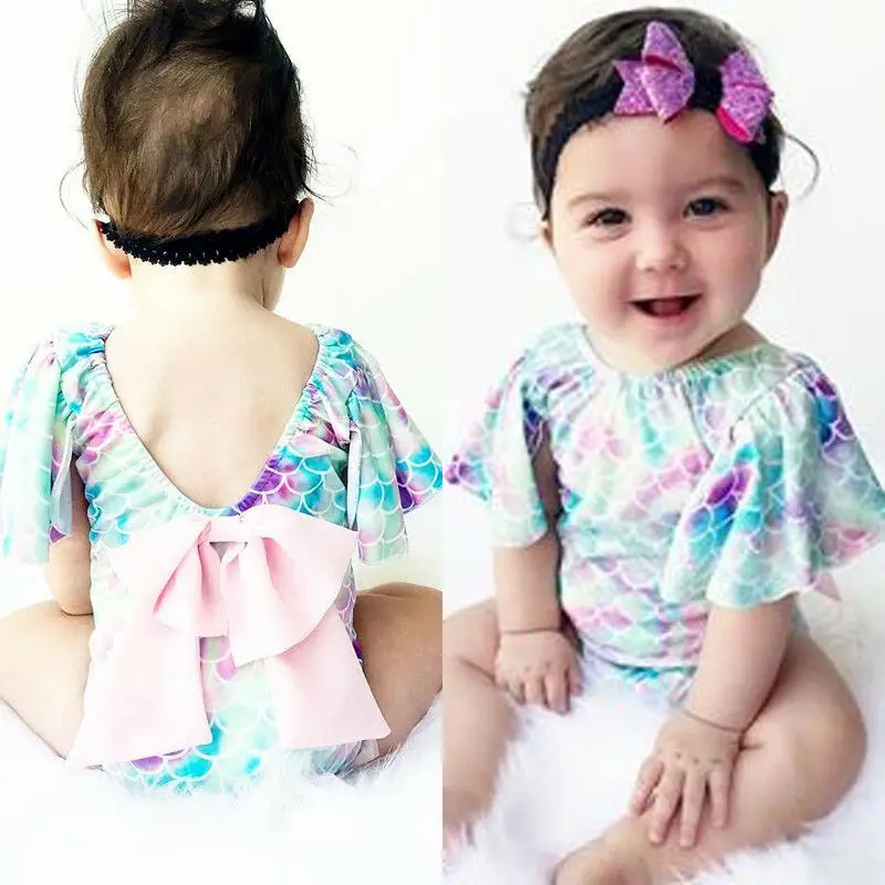 Kid Baby Girls Mermaid Leotard Swimwear Swimsuit Bikini Bathing Suit CostumeSwimwear AliExpress