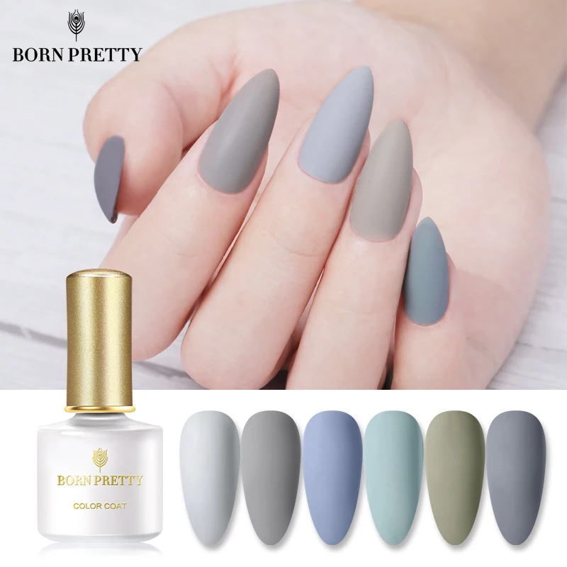 BORN PRETTY серый Гель лак для ногтей 6 мл впитывающий УФ светодиодный длительный