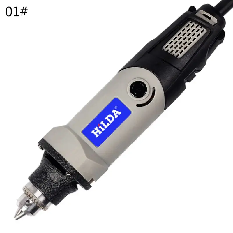 01 Plug Электрический шлифовальный станок, вращающийся Электроинструмент с переменной скоростью, Мини дрель 400 Вт, 6 позиций, 448A - Цвет: 01 Plug
